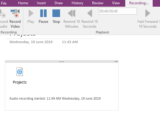 OneNote - Record