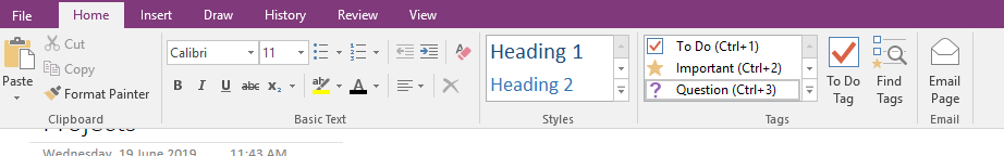 OneNote - Tags